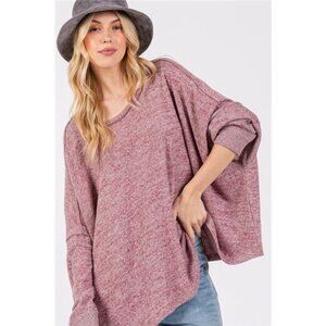 nwt SAGE + FIG Round Neck Batwing Sleeve Oversize Top